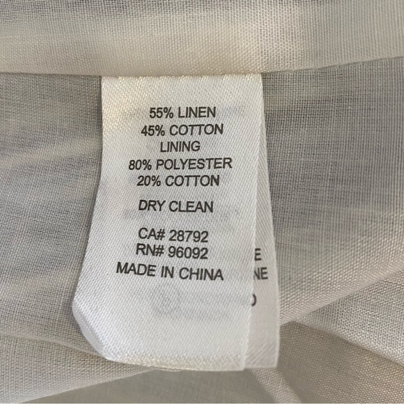 Cynthia Rowley size Small open front blue striped linen blend blazer - Picture 9 of 9